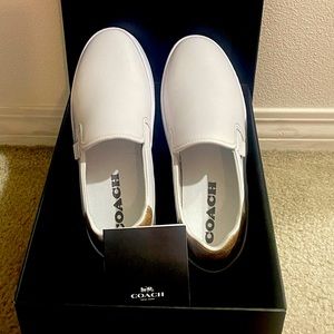 Brand new, never worn Coach sneakers. Comes with box and care booklet